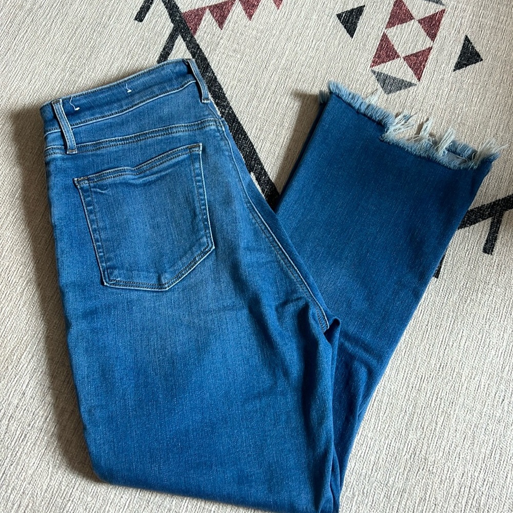 Loft curvy high waist kick crop